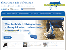 Tablet Screenshot of dairymaster.ie