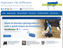 Tablet Screenshot of dairymaster.com